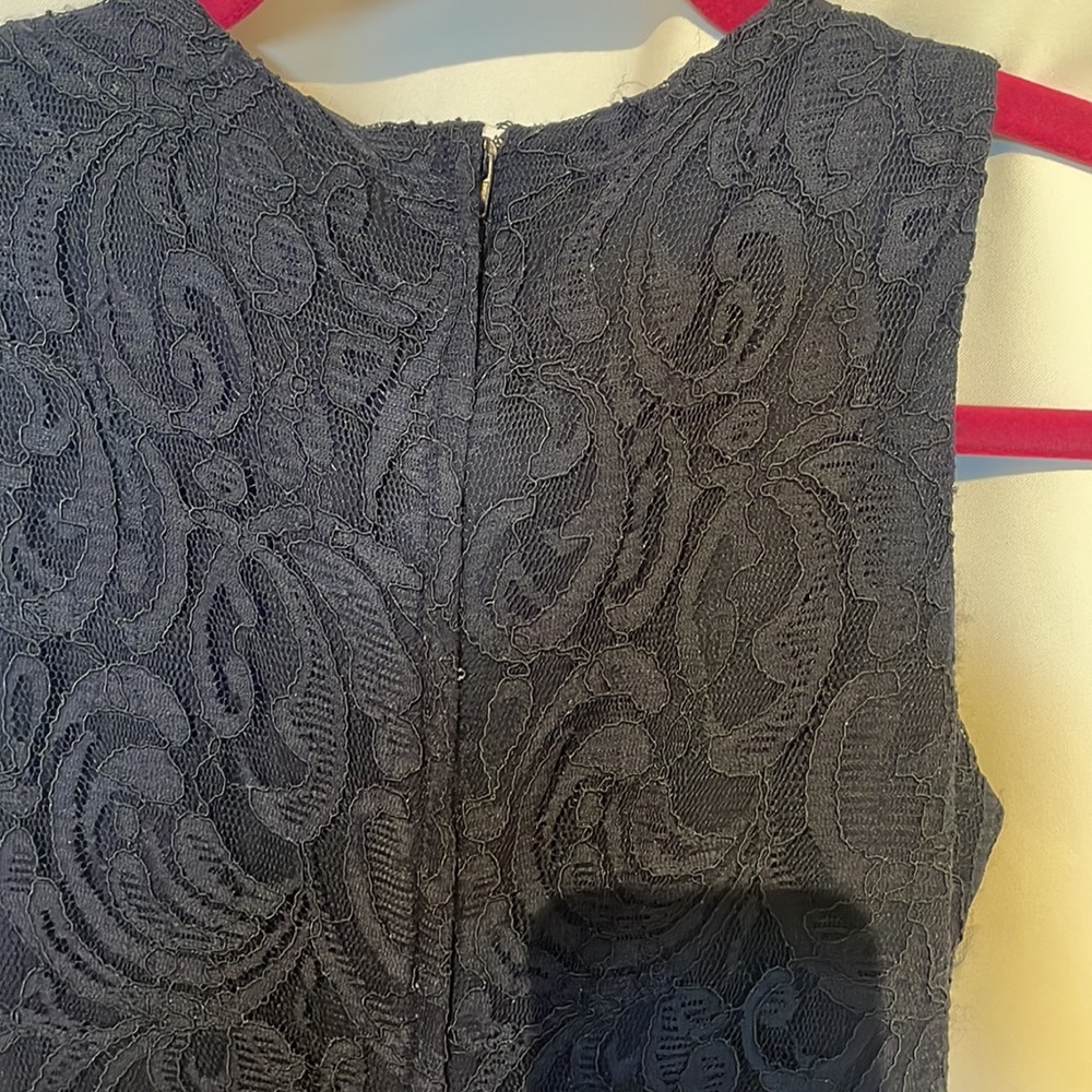 Belle Badgley Mischka size 2 navy floor length gown. - Picture 6 of 7